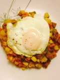 Charquicán con huevo frito