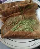 Pankeke integral con salsa verde