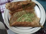 Pankeke integral con salsa verde