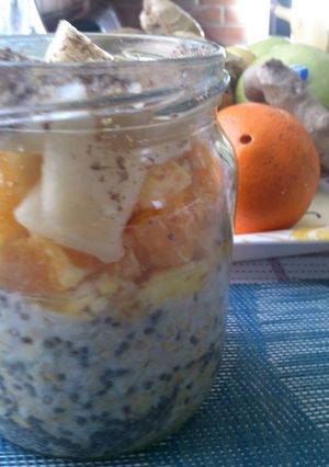 Una foto de Avena de refri