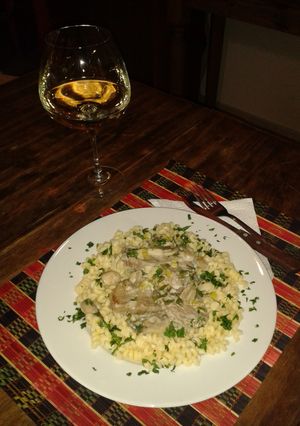 Una foto de Lomo con champiñones portobello