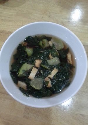 Hình của món Canh rau dền, mồng tơi, bồ ngót, mướp chay.