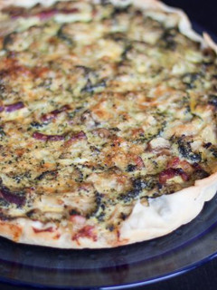 Una foto de Quiche de grelos y bacon