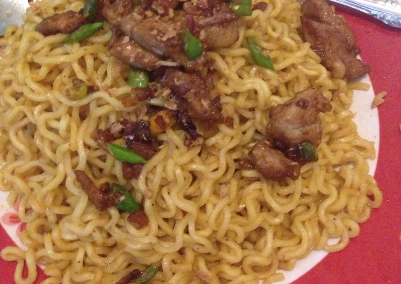 Mie goreng daging panggang ( ala rinecatekitchen )