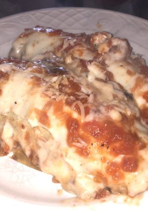 Una foto de Canelones de verdura y pollo