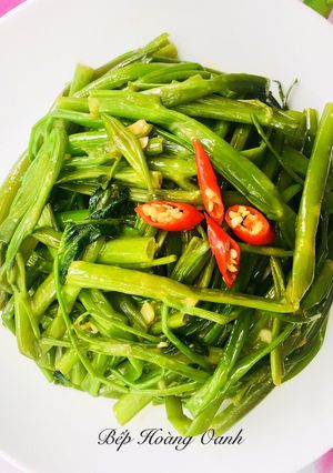 Hình của món Rau Muống Xào Chao Chay.