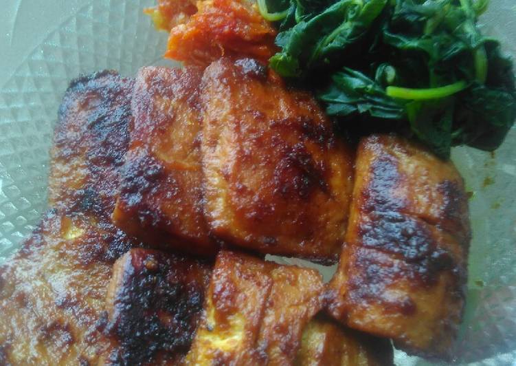 Tahu Bakar (dengan sisa bumbu ungkep)