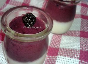 Foto resep Puding lapis vanilla murbei