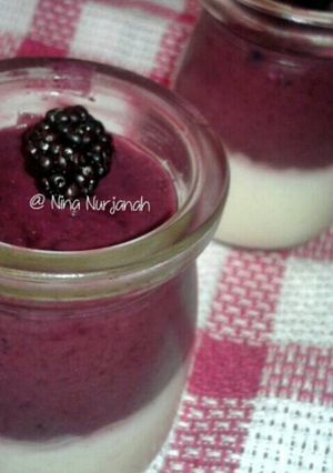 Foto resep Puding lapis vanilla murbei