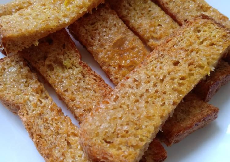 Air fried butter sugar toast