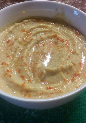 Una foto de Hummus de garbanzos