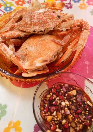 Foto resep Kepiting Rajungan Rebus dengan cocolan kecap asin bangka