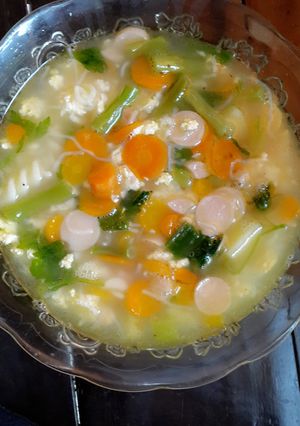 Foto resep Sup pereda sakit flu