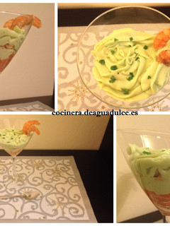 Una foto de Copitas de mar y aguacate