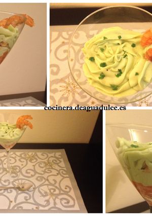 Una foto de Copitas de mar y aguacate