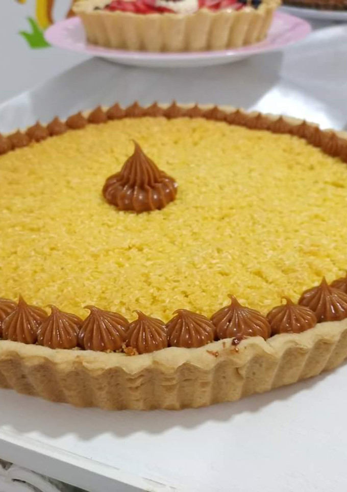 Una foto de Tarta de coco y dulce de leche