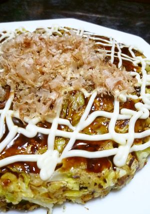 A picture of Easy Okonomiyaki with Flour and Hondashi.