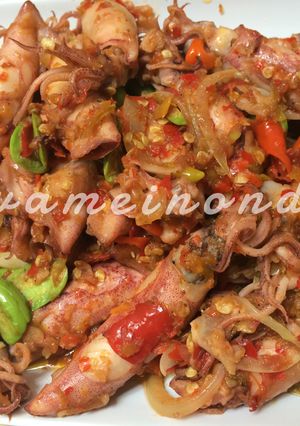 Foto resep Cumi Asin dan Petai Pedas