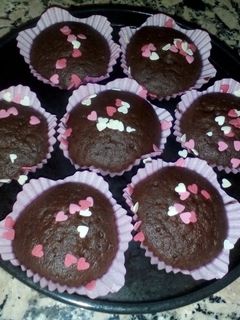 Una foto de Magdalenas de chocolate
