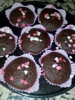 Una foto de Magdalenas de chocolate