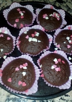 Una foto de Magdalenas de chocolate