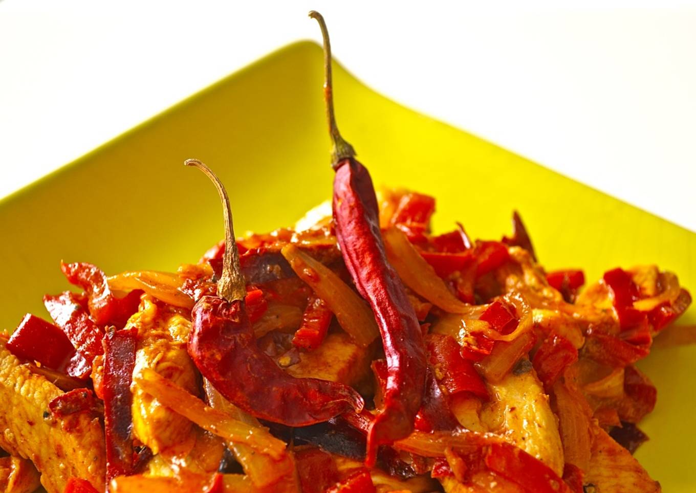 Fajitas de Pollo Picantes
<br />