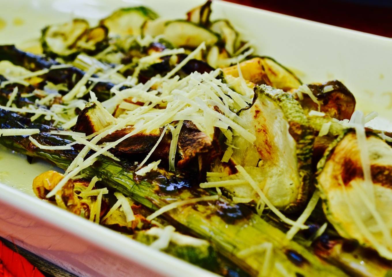 Asparagus and Zucchini with Lemon and Parmesan