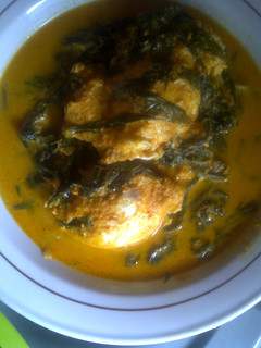 Foto resep gulai daun singkong plus telur ceplok