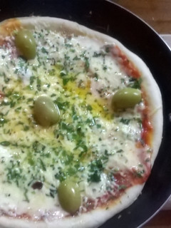Una foto de Pizza express sin horno y muy crocantita