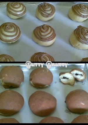 Foto resep ala Roti Boy isi Coklat