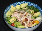 Una foto de cena saludable con proteina