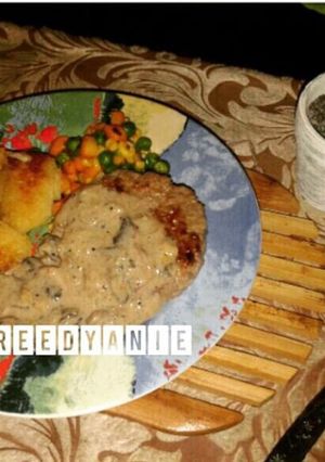 Foto resep Steak Jerman saus jamur