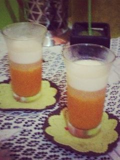Foto resep Puding mangga lapis vanila susu