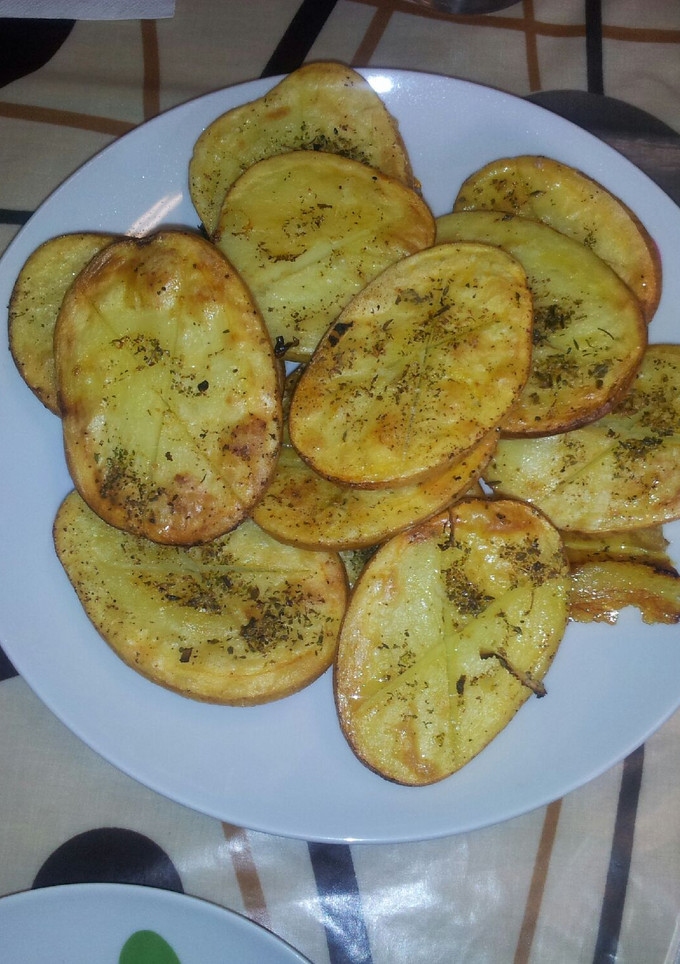 Una foto de Patatas al horno y patata Hasselback
