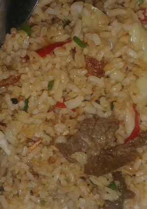 Foto resep NASI GORENG DAGING BUMBU IRIS