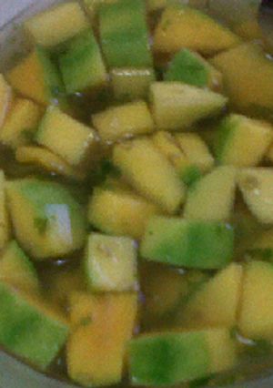 Foto resep mangga muda asem manis pedes 