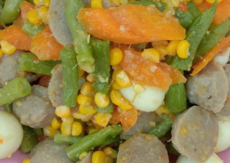 Langkah Membuat Tumis buncis, wortel, jagung dkk, Lezat Sekali