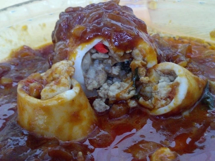 Cara Mudah Membuat Resep cumi isi ayam kemangi yang  Bikin Ketagihan Anti Ribet, Mantap