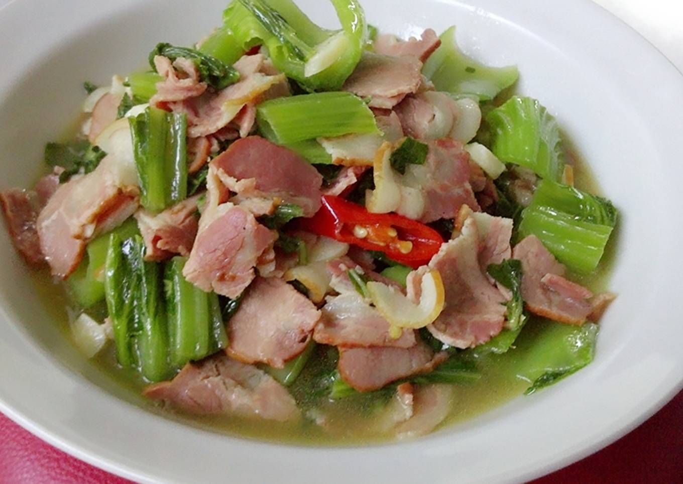 sayur pahit bacon