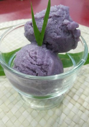 Foto resep ice cream ubi ungu