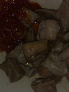 A picture of Awara with sauce.