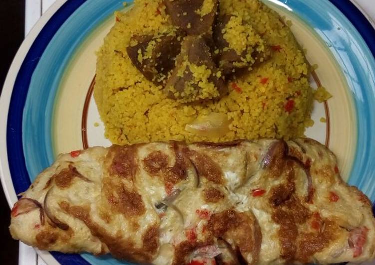 Recipe of Ultimate Couscous jollof/fried egg