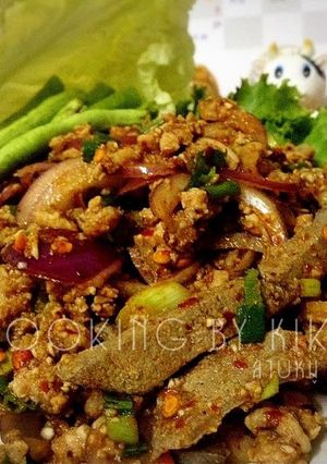รูปของ ลาบหมู 🌶🍃🐷🌿😋