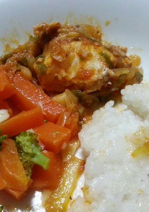 Foto resep Balado Tenggiri & Sayuran Rebus (MPASI 9 Bulan +)