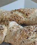 Pan de semillas secas sin amasado