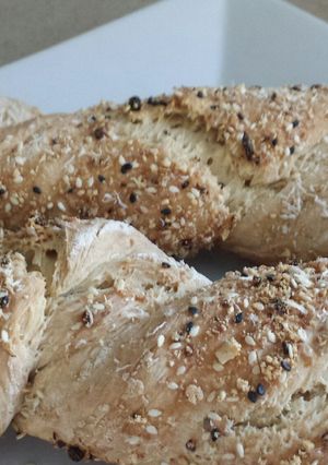 Una foto de Pan de semillas secas sin amasado