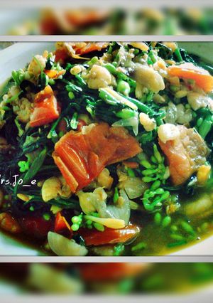 Foto resep Kangkung tumis bunga pepaya