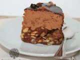 Tarta de chocolate en dos texturas