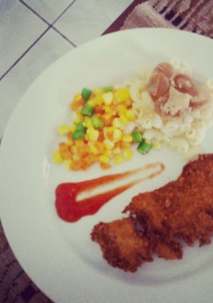 Foto resep Jamur Katsu dgn Pasta Sosis saus Krim