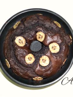 Una foto de Budín de Banana y Chocolate